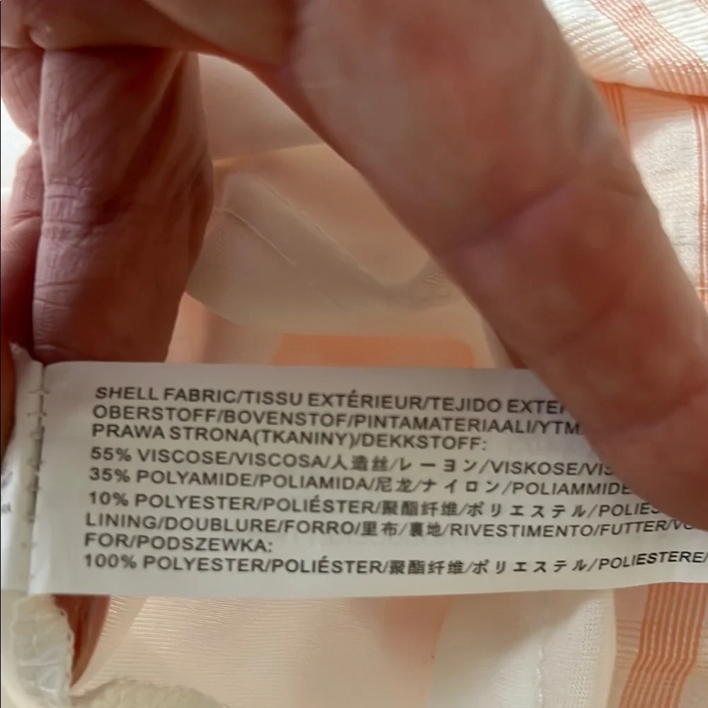 Moon River Peach Striped Midi Dress - Picture 10 of 11